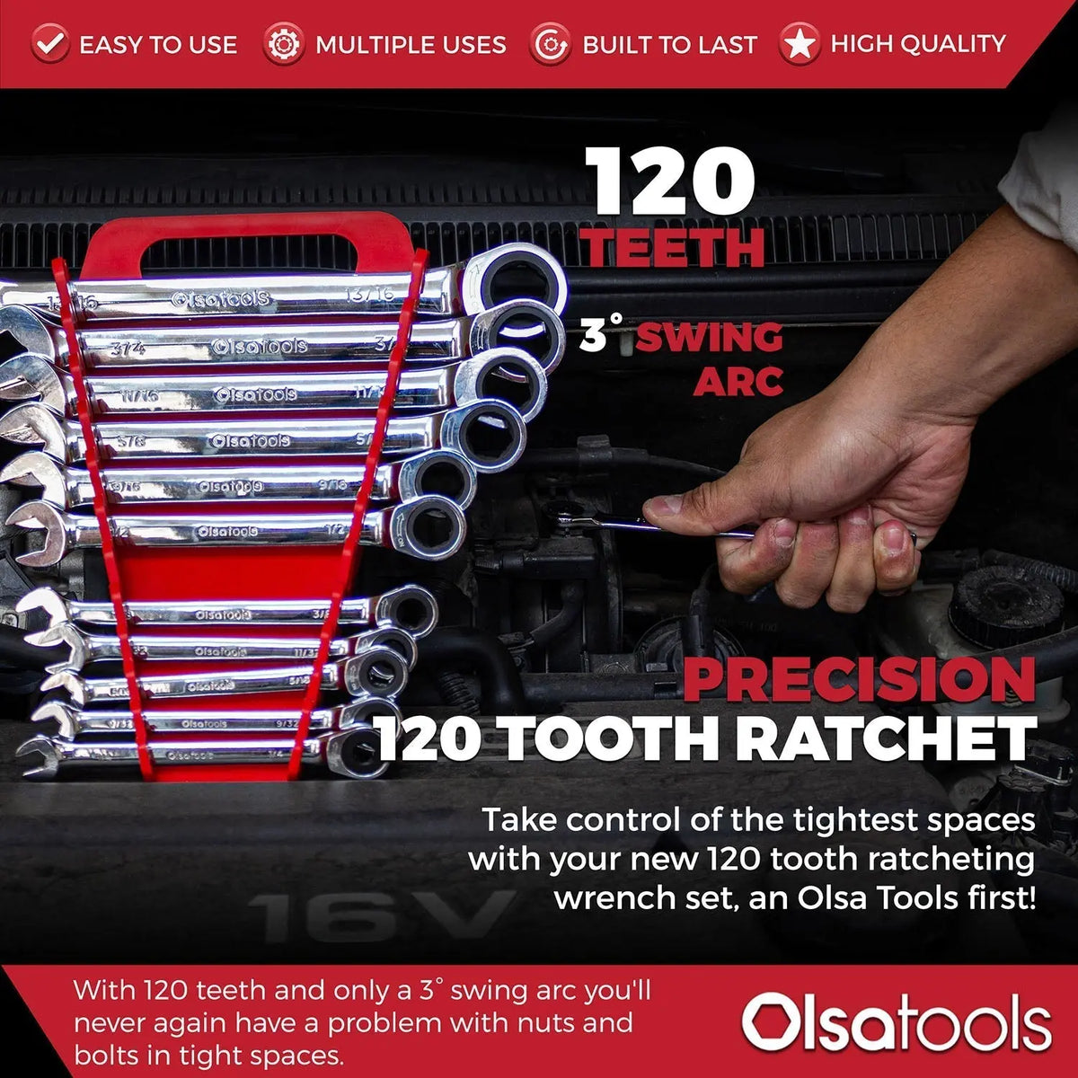 120 Tooth Ratcheting Wrench Set - Shopthatapp.ca