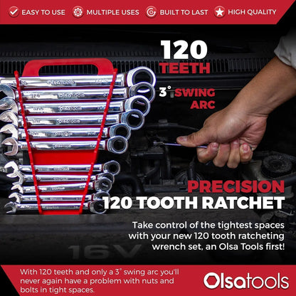 120 Tooth Ratcheting Wrench Set - Shopthatapp.ca