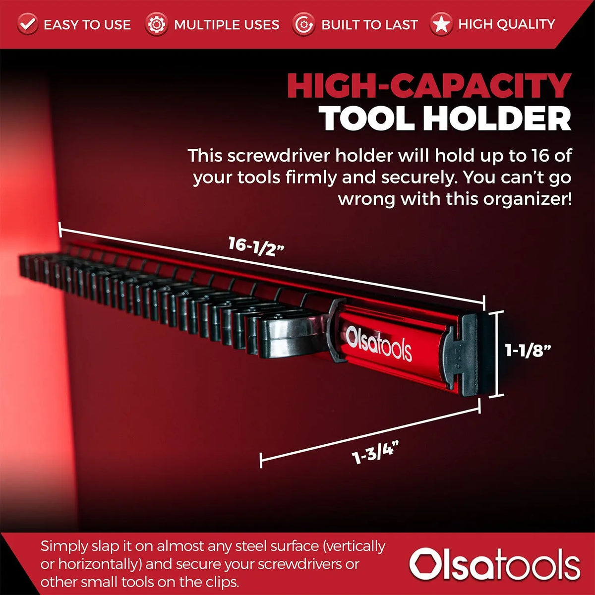 Magnetic Screwdriver Organizer - Efficient Magnetic Screwdriver Holder for Easy Tool Access - Shopthatapp.ca