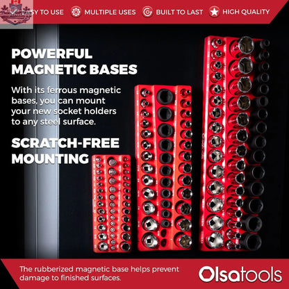 3-Row Magnetic Socket Holder - Shopthatapp.ca