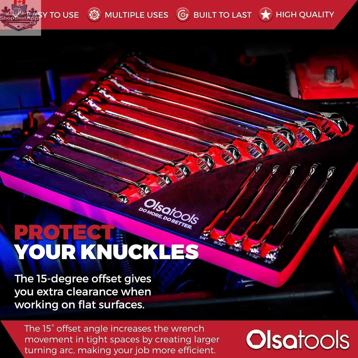 Premium Combination Wrench Set – 15-Piece for Ultimate Torque Control - Shopthatapp.ca