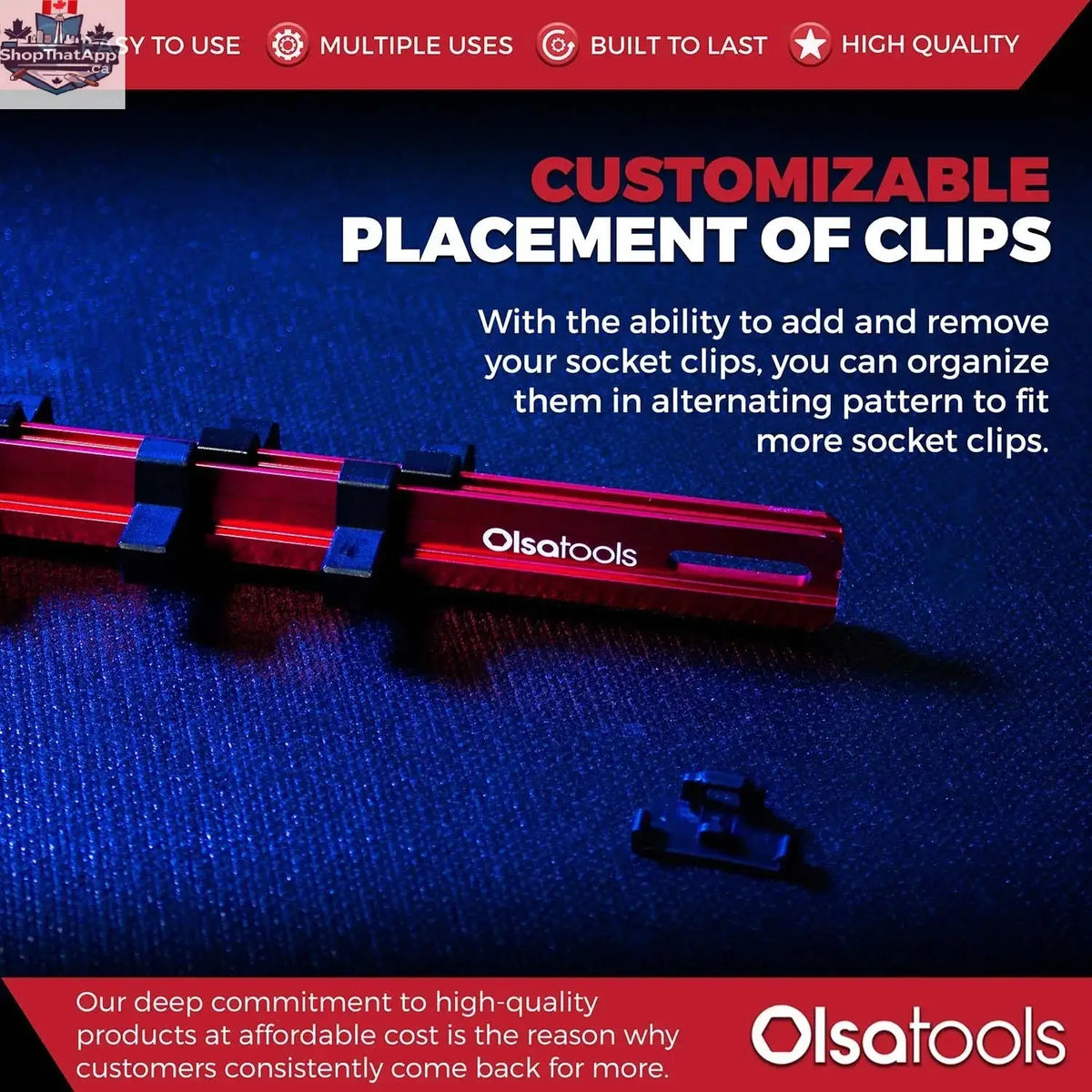Aluminum Socket Organizer Rails with Locking End Caps - Shopthatapp.ca