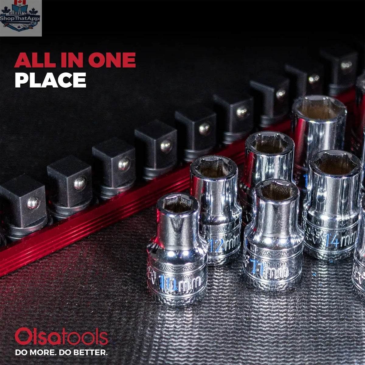 Magnetic Socket Rails for Secure Tool Organization in Aluminum - Shopthatapp.ca