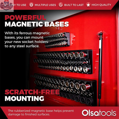 3-Row Magnetic Socket Holder - Shopthatapp.ca