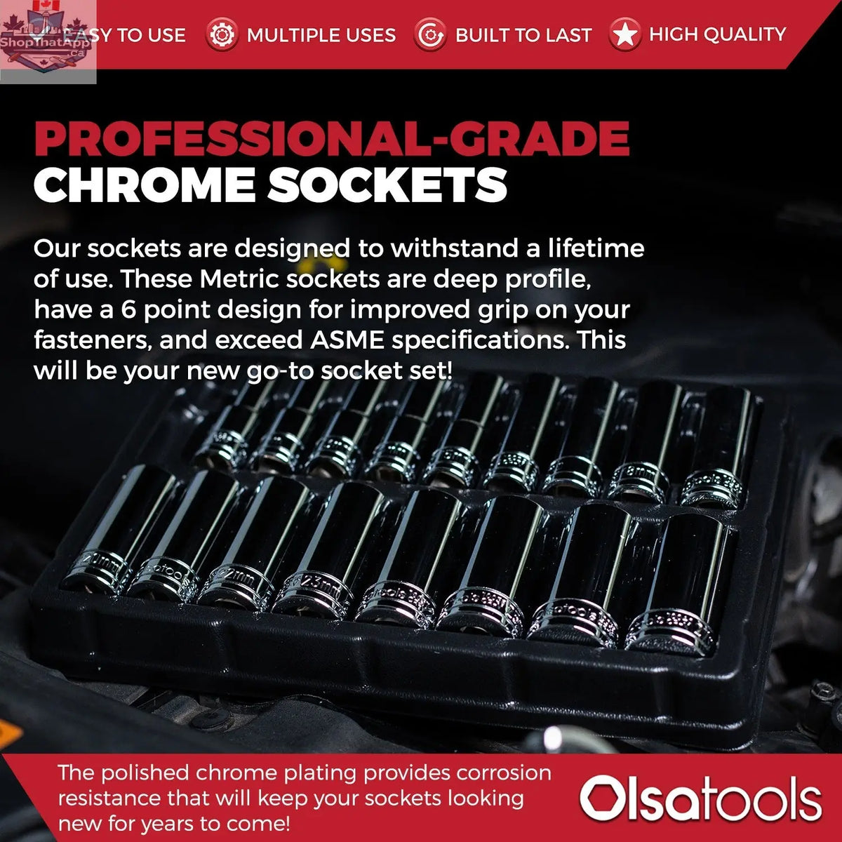 Chrome Socket Sets - Shopthatapp.ca