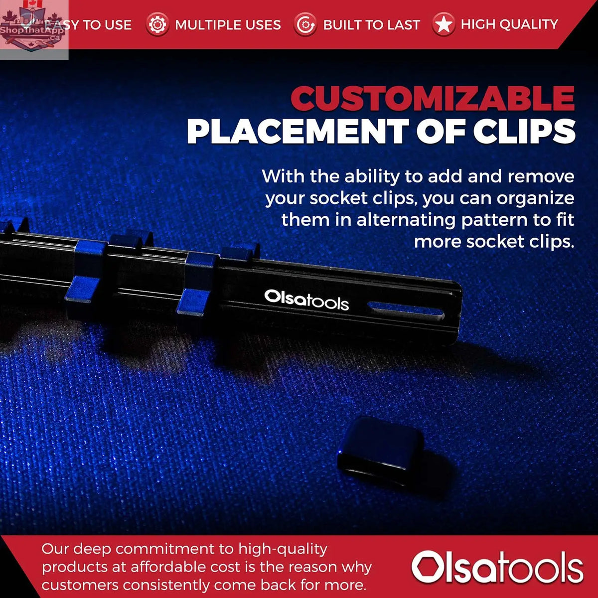 Aluminum Socket Organizer Rails With Rubber End Caps for 10 mm Socket Set - Shopthatapp.ca
