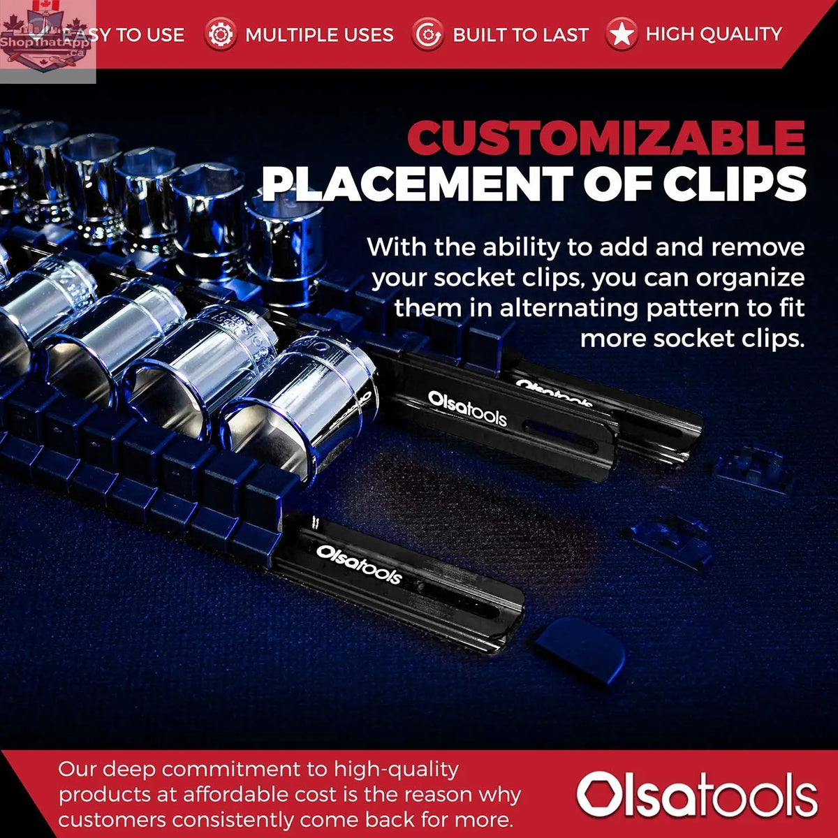 Aluminum Socket Organizer Rails with Locking End Caps - Shopthatapp.ca