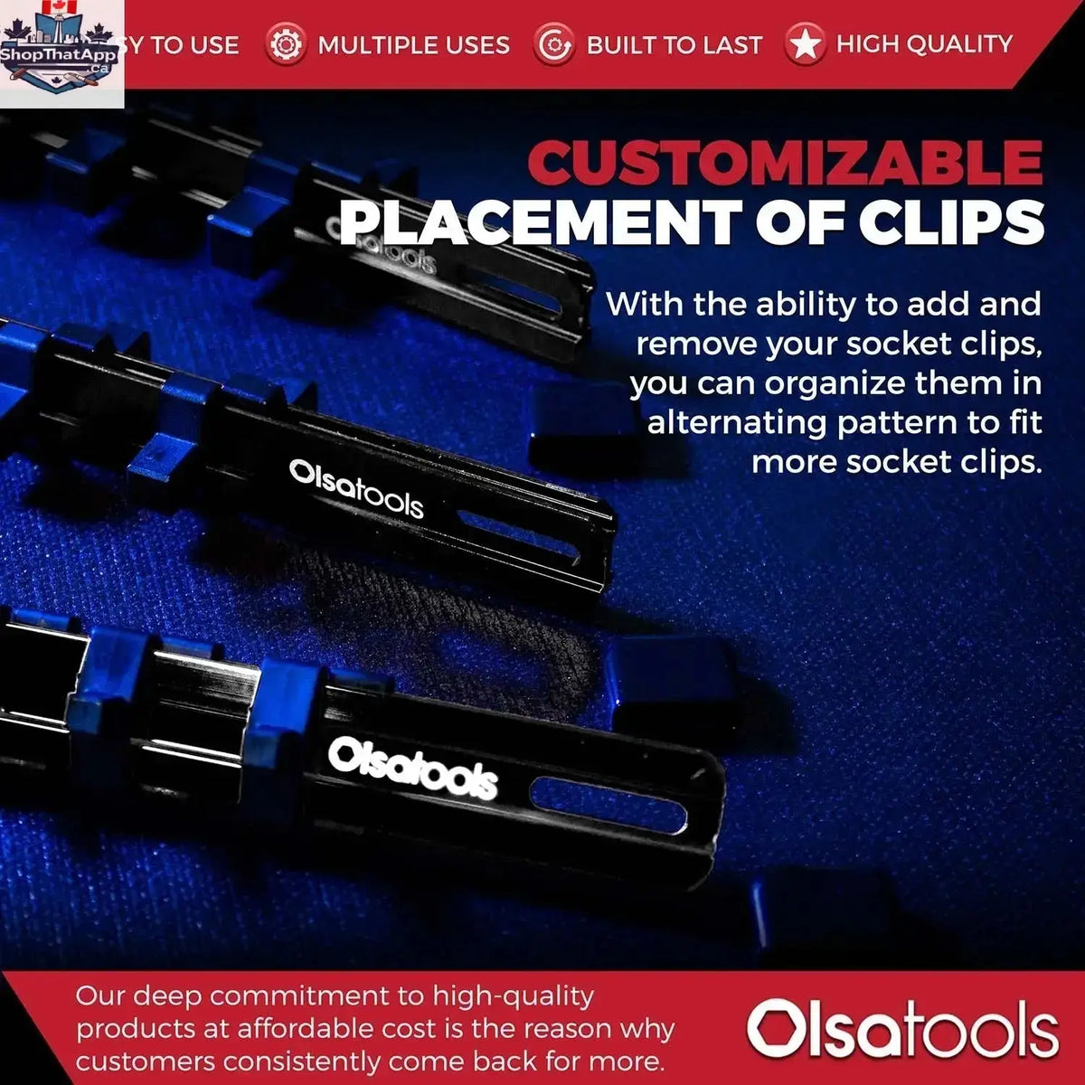 Aluminum Socket Organizer Rails With Rubber End Caps for 10 mm Socket Set - Shopthatapp.ca