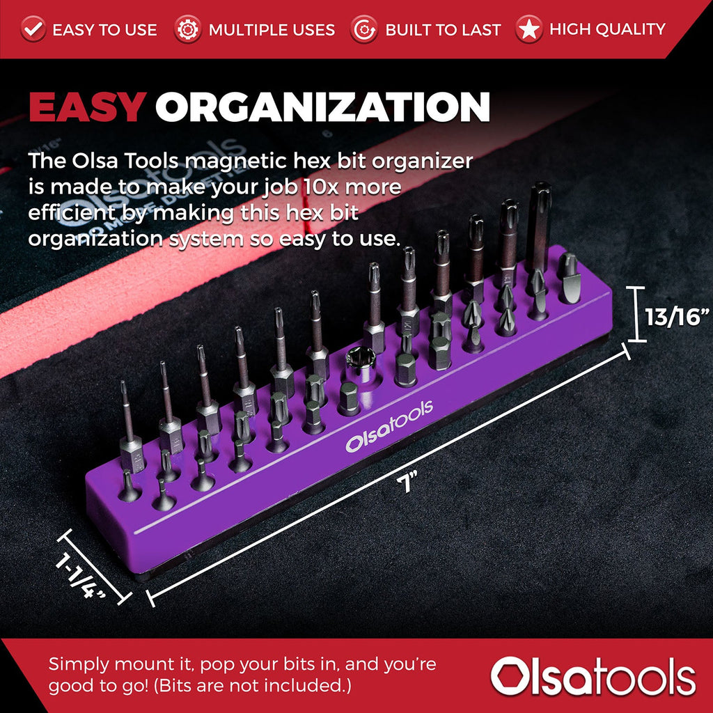 Magnetic Hex 1/4" Bit Organizer