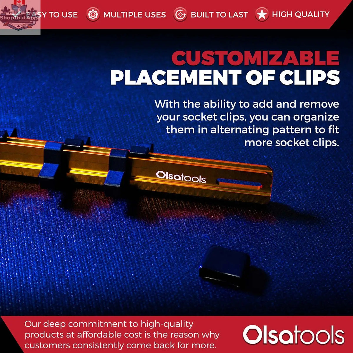 Aluminum Socket Organizer Rails With Rubber End Caps for 10 mm Socket Set - Shopthatapp.ca