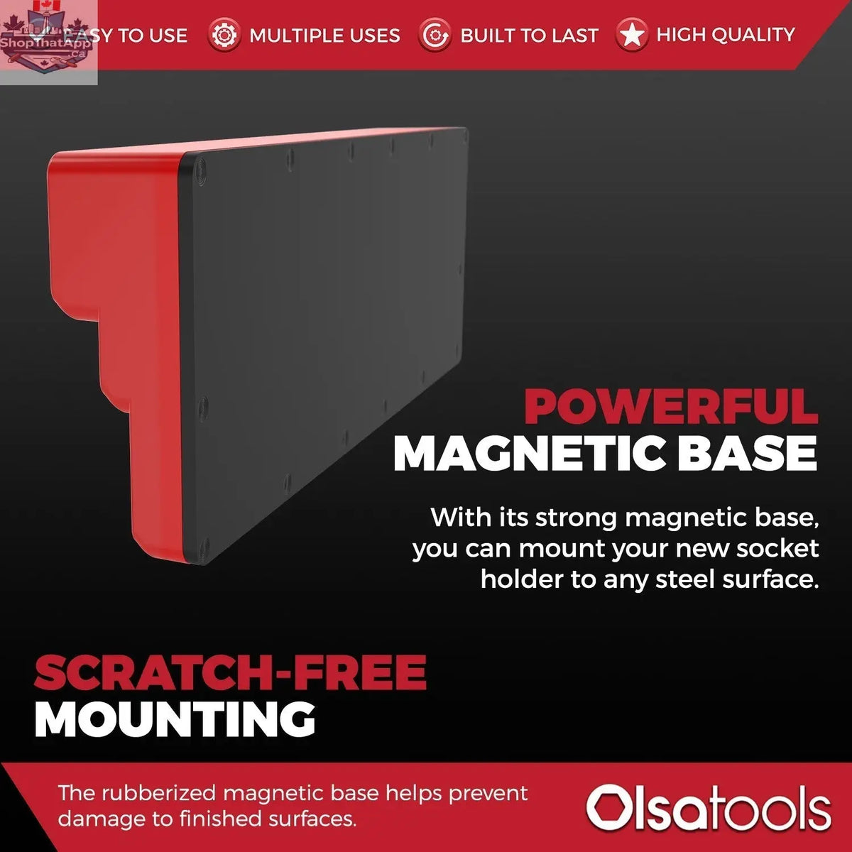 3-Row Magnetic Socket Holder - Shopthatapp.ca