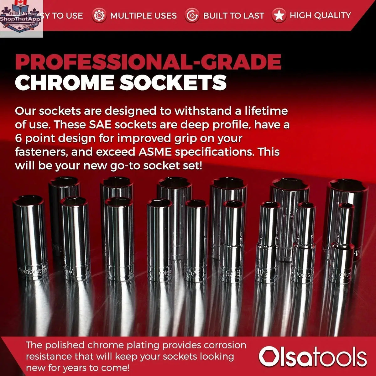 Chrome Socket Sets - Shopthatapp.ca