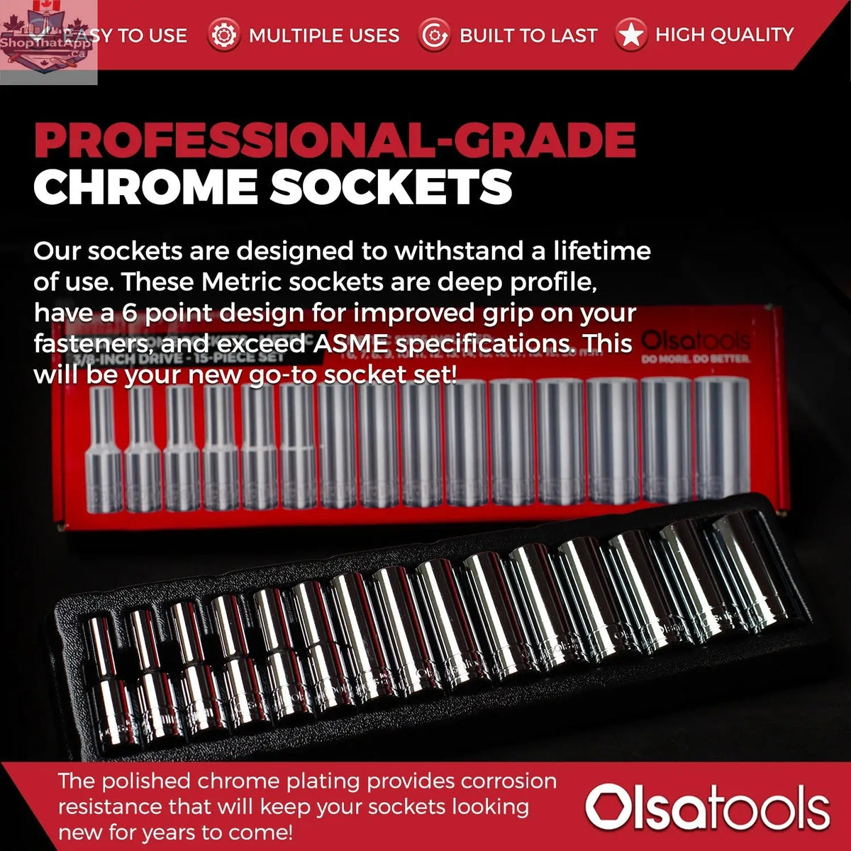 Chrome Socket Sets - Shopthatapp.ca