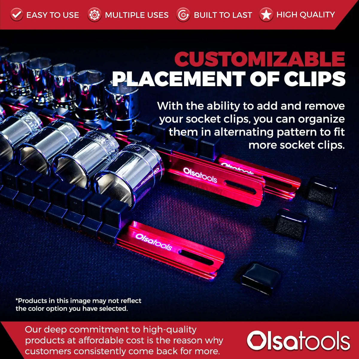 Aluminum Socket Organizer Rails With Rubber End Caps for 10 mm Socket Set - Shopthatapp.ca