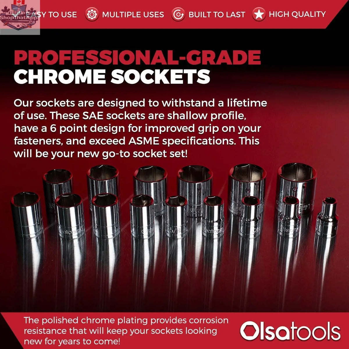Chrome Socket Sets - Shopthatapp.ca