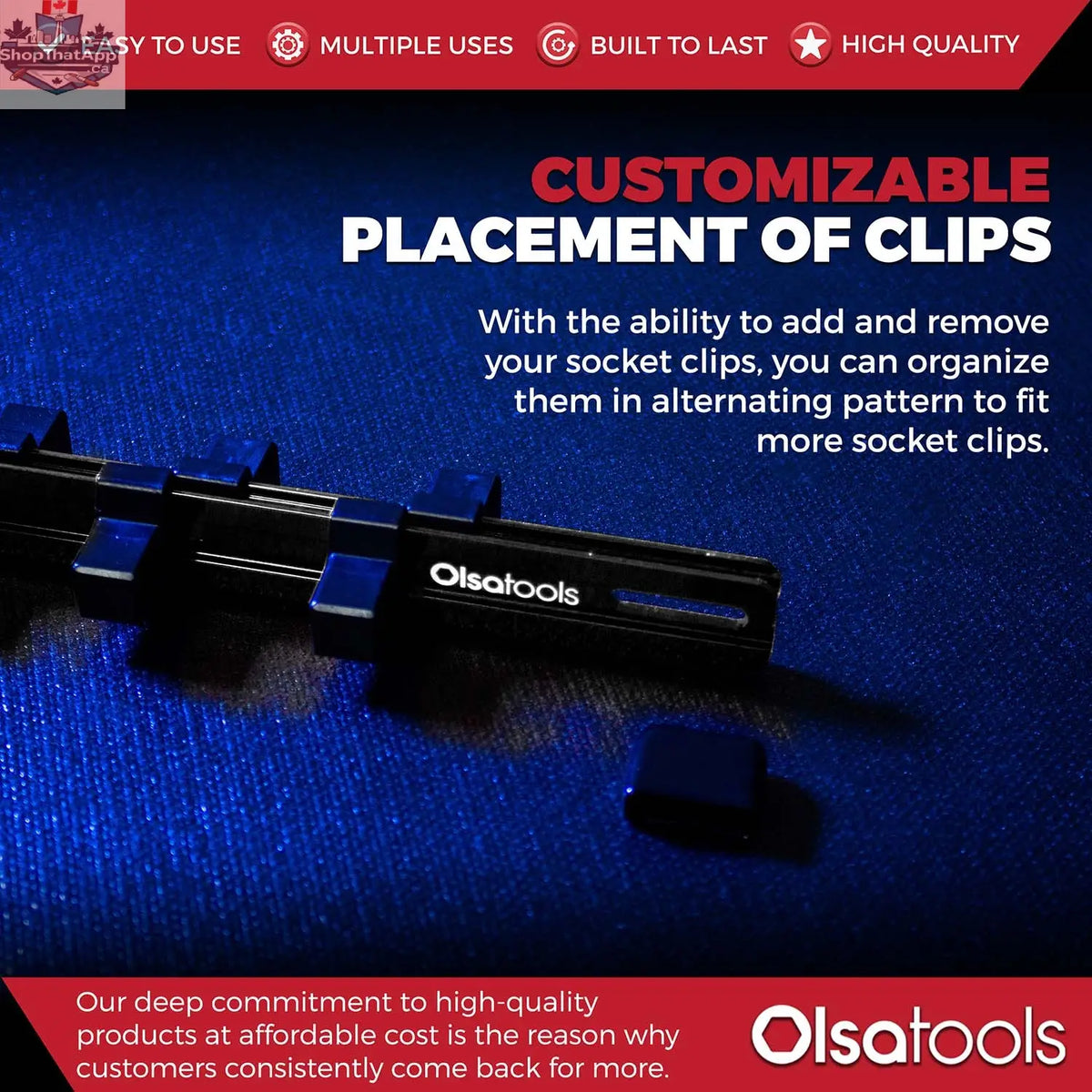 Aluminum Socket Organizer Rails With Rubber End Caps for 10 mm Socket Set - Shopthatapp.ca