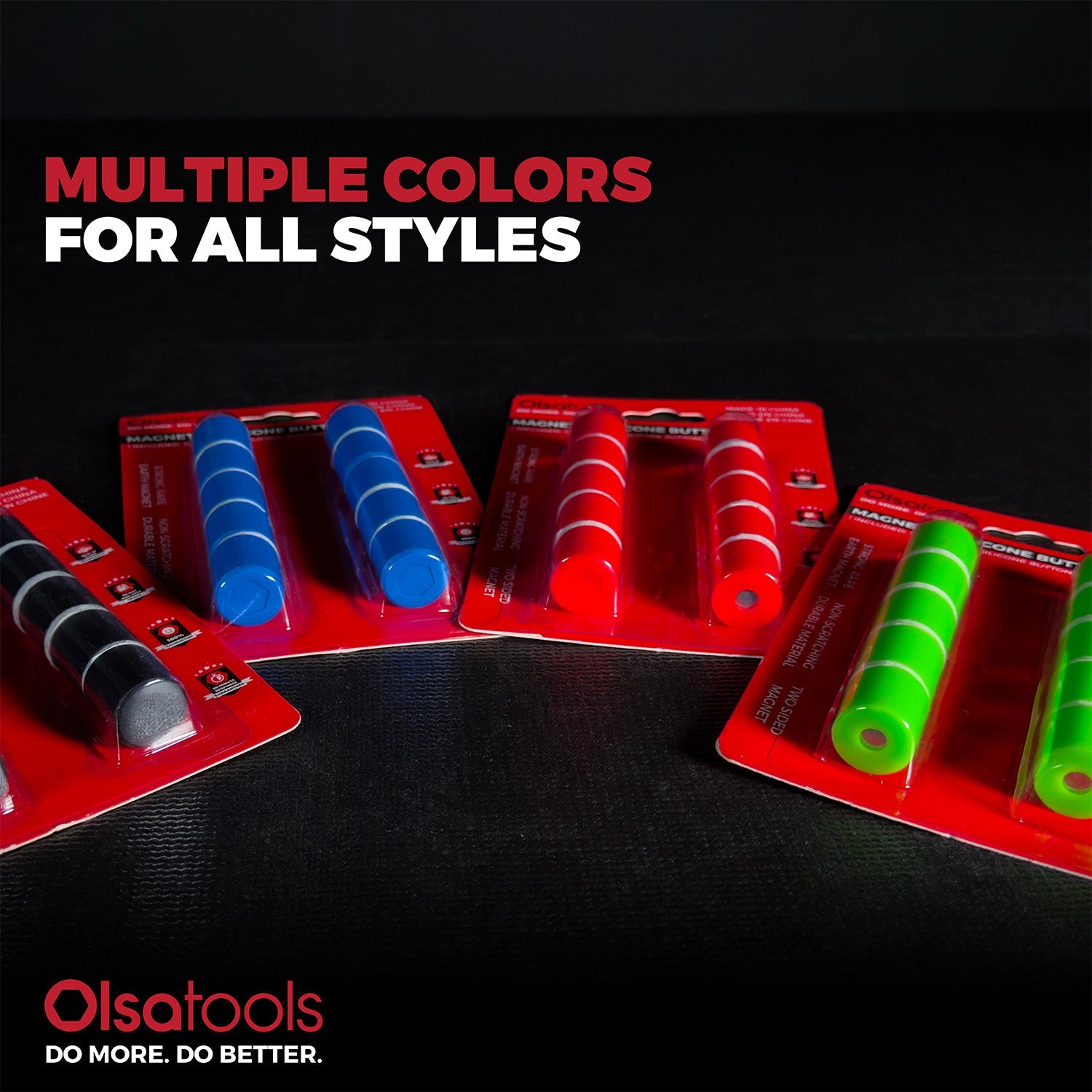 Magnetic Silicone Buttons 10pc Set - Strong Non-Scratch Magnets