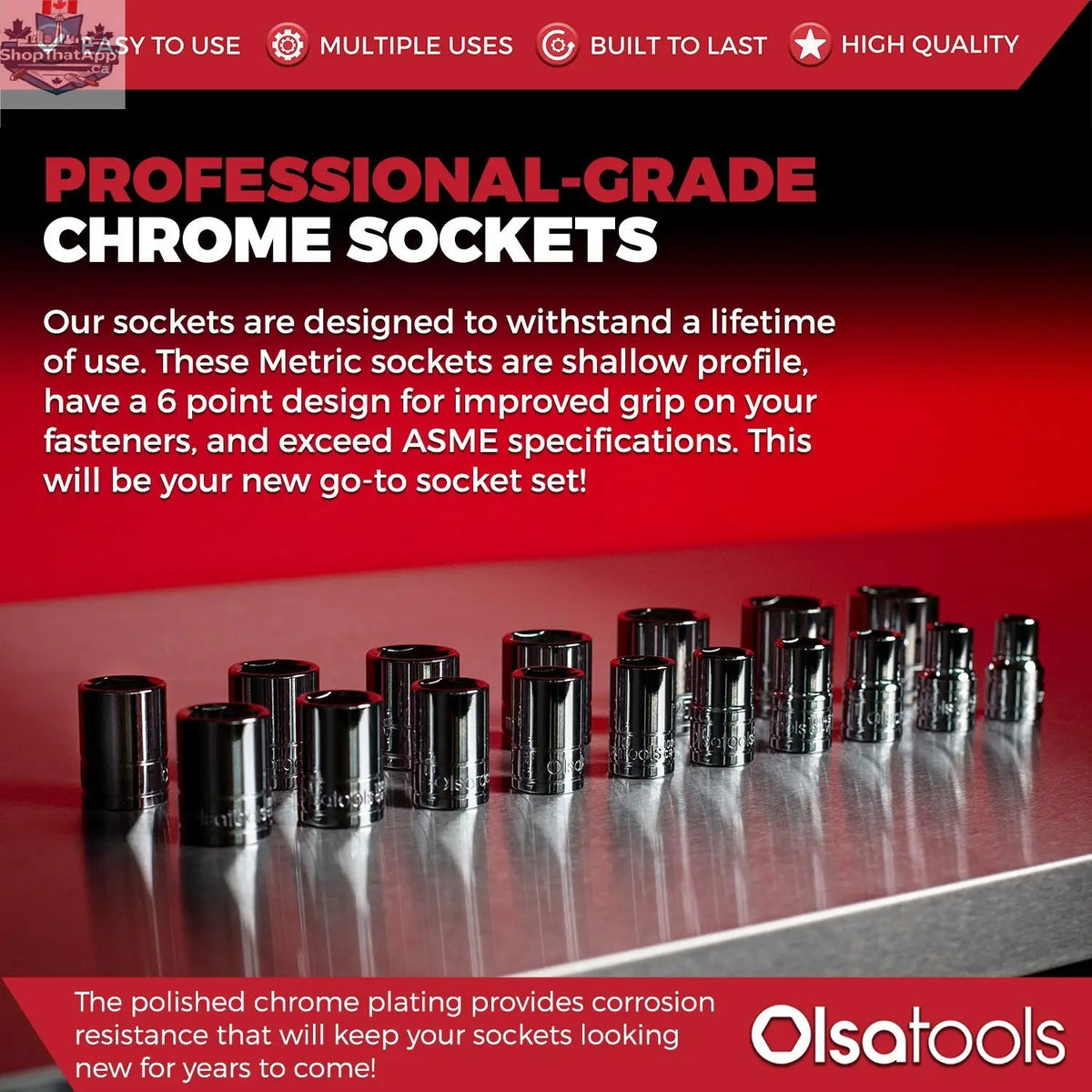 Chrome Socket Sets - Shopthatapp.ca