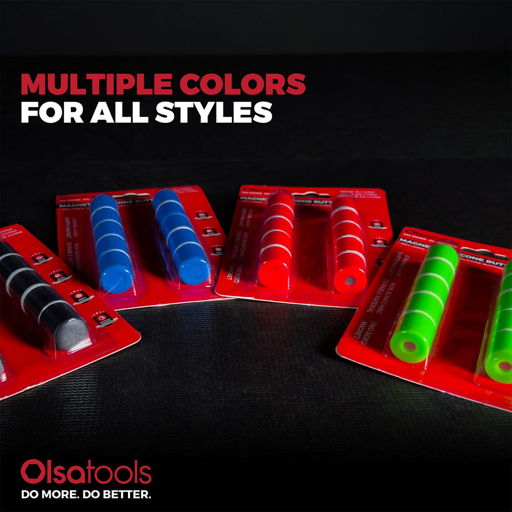 Magnetic Silicone Buttons 10pc Set - Strong Non-Scratch Magnets