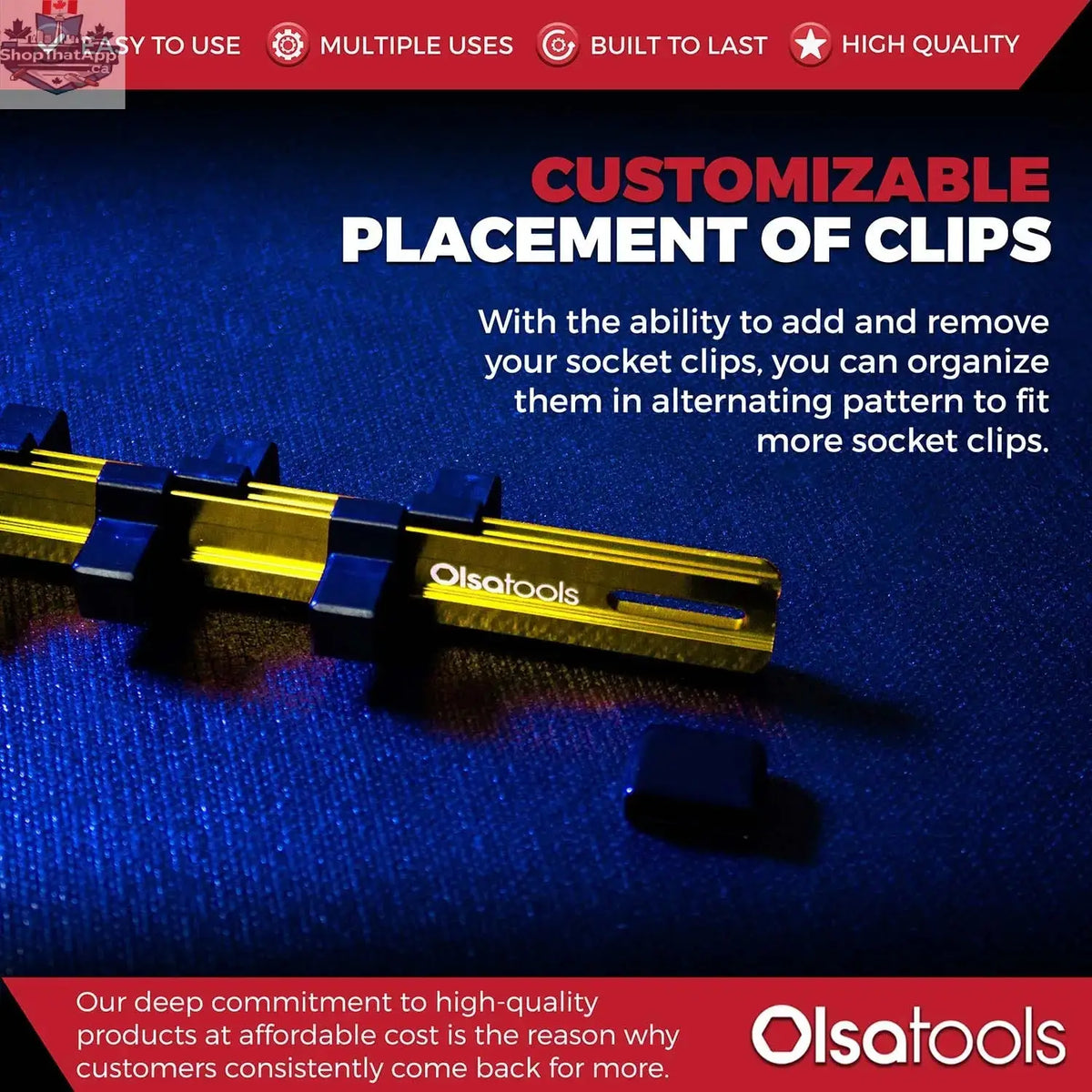 Aluminum Socket Organizer Rails With Rubber End Caps for 10 mm Socket Set - Shopthatapp.ca