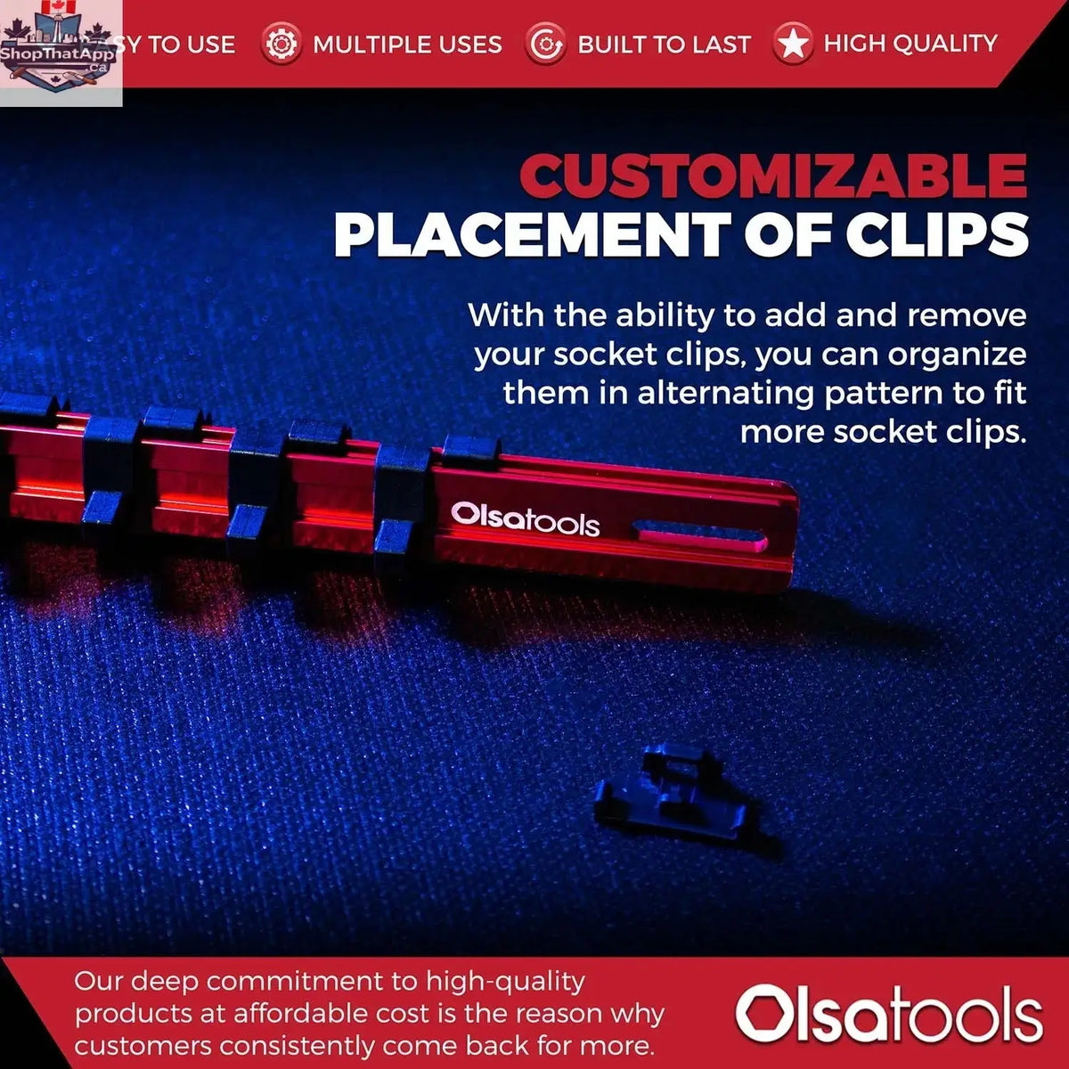 Aluminum Socket Organizer Rails with Locking End Caps - Shopthatapp.ca