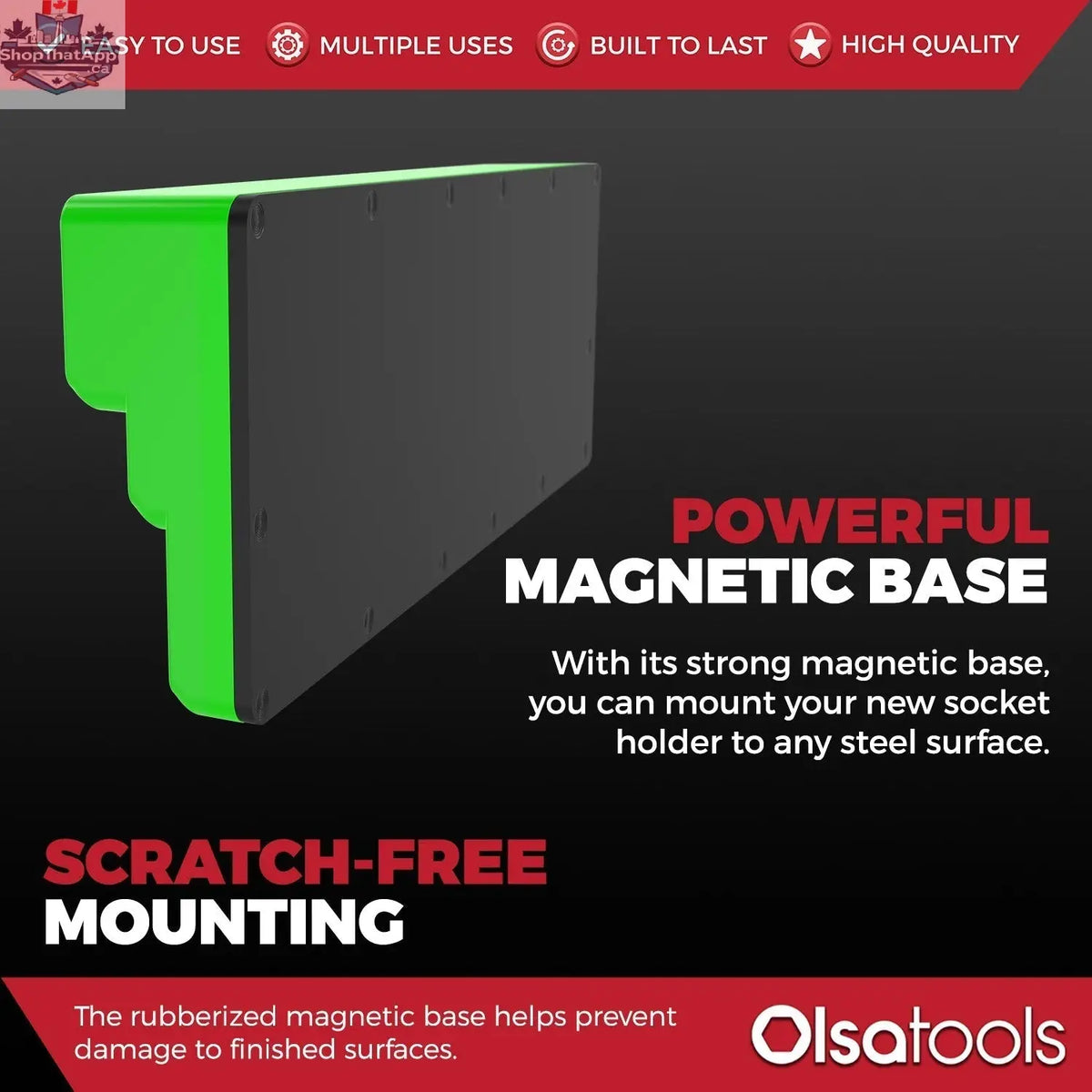 3-Row Magnetic Socket Holder - Shopthatapp.ca