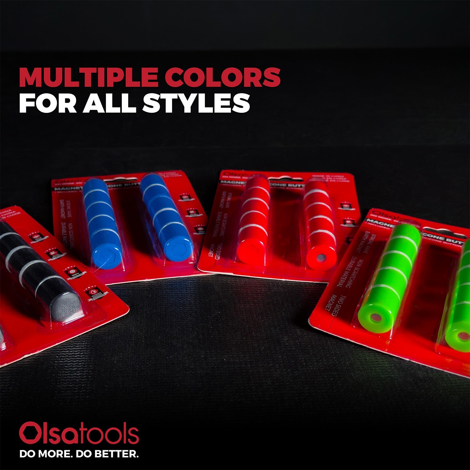 Magnetic Silicone Buttons 10pc Set - Strong Non-Scratch Magnets