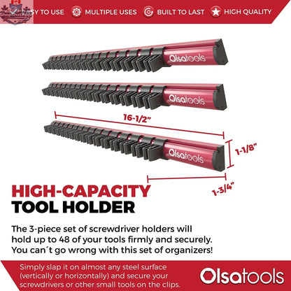 Magnetic Screwdriver Organizer - Efficient Magnetic Screwdriver Holder for Easy Tool Access - Shopthatapp.ca