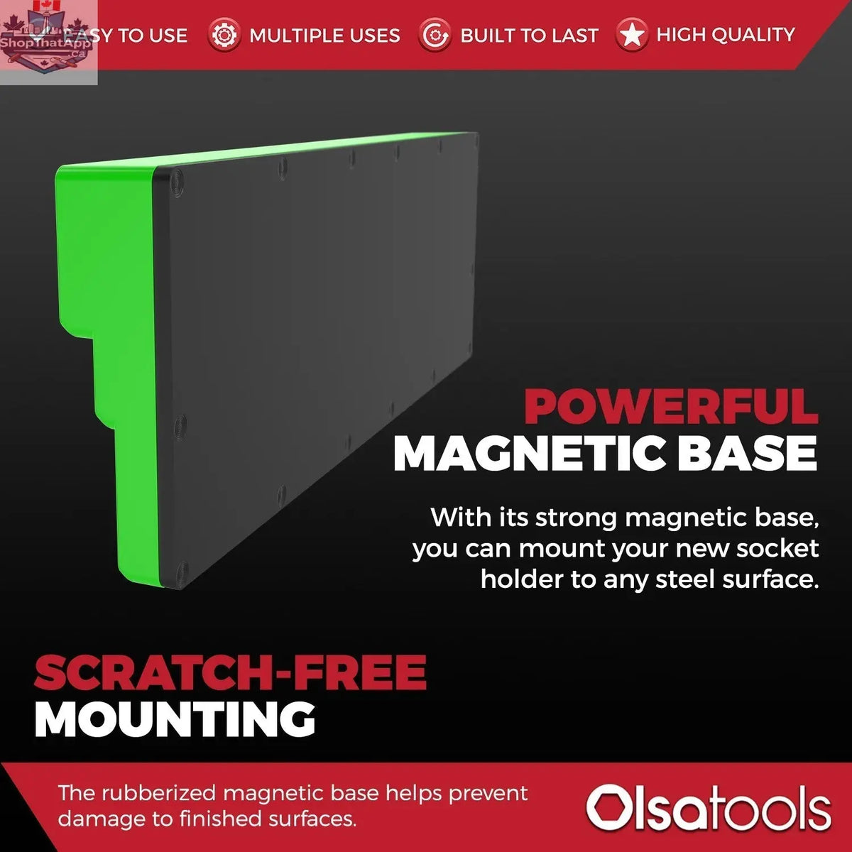 3-Row Magnetic Socket Holder - Shopthatapp.ca