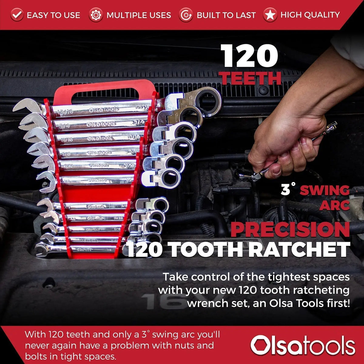 120 Tooth Ratcheting Wrench Set - Shopthatapp.ca