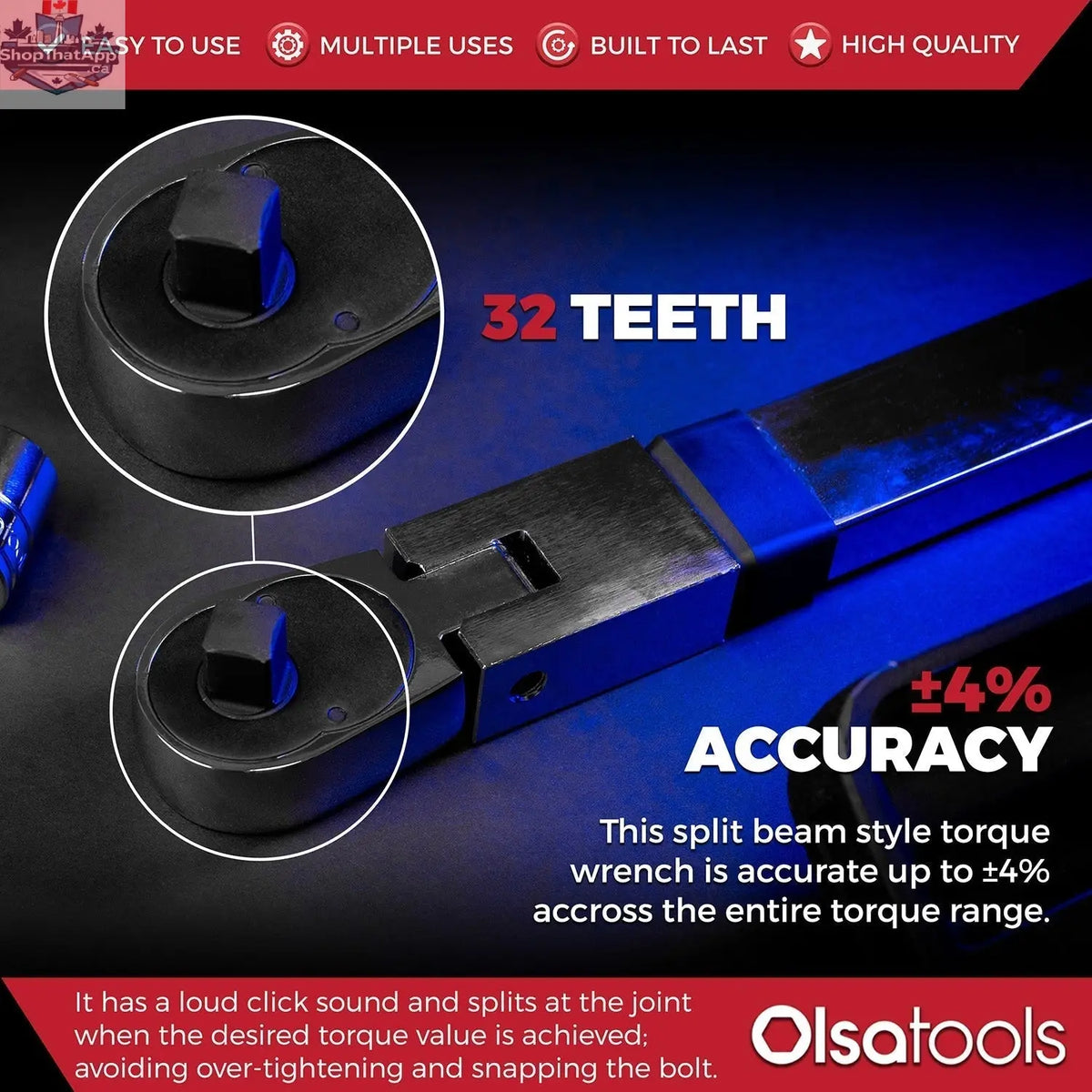 Flex Head Torque Wrenches - Precision Split Beam Design - Shopthatapp.ca