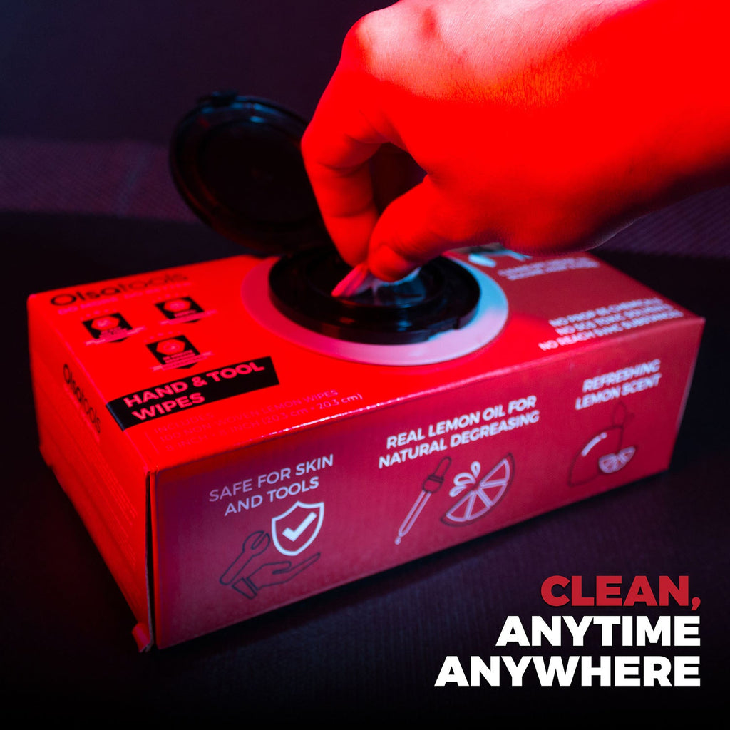 Hand and Tool Cleaning Wipes for Easy and Effective Clean-up
