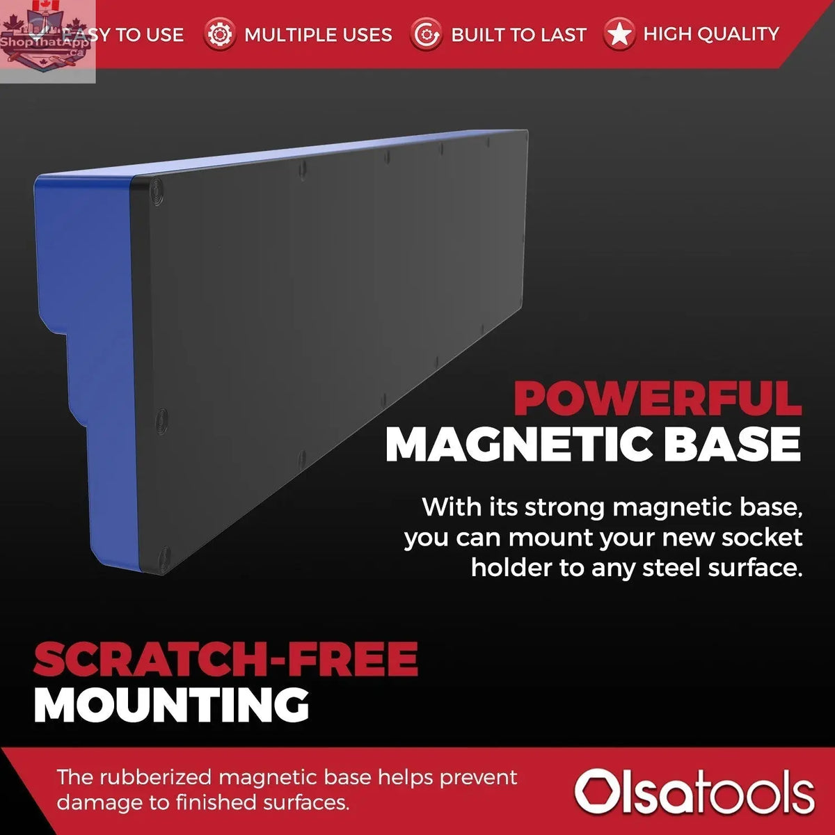 3-Row Magnetic Socket Holder - Shopthatapp.ca
