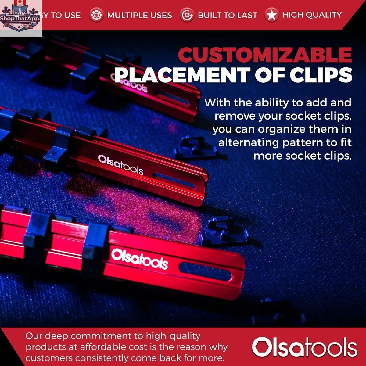 Aluminum Socket Organizer Rails with Locking End Caps - Shopthatapp.ca