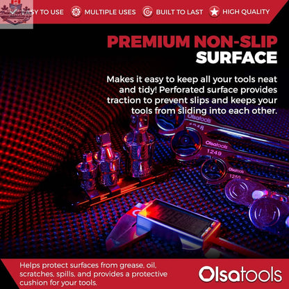 Non-Slip Tool Chest Liner with Perforated Surface for Enhanced Grip - Shopthatapp.ca