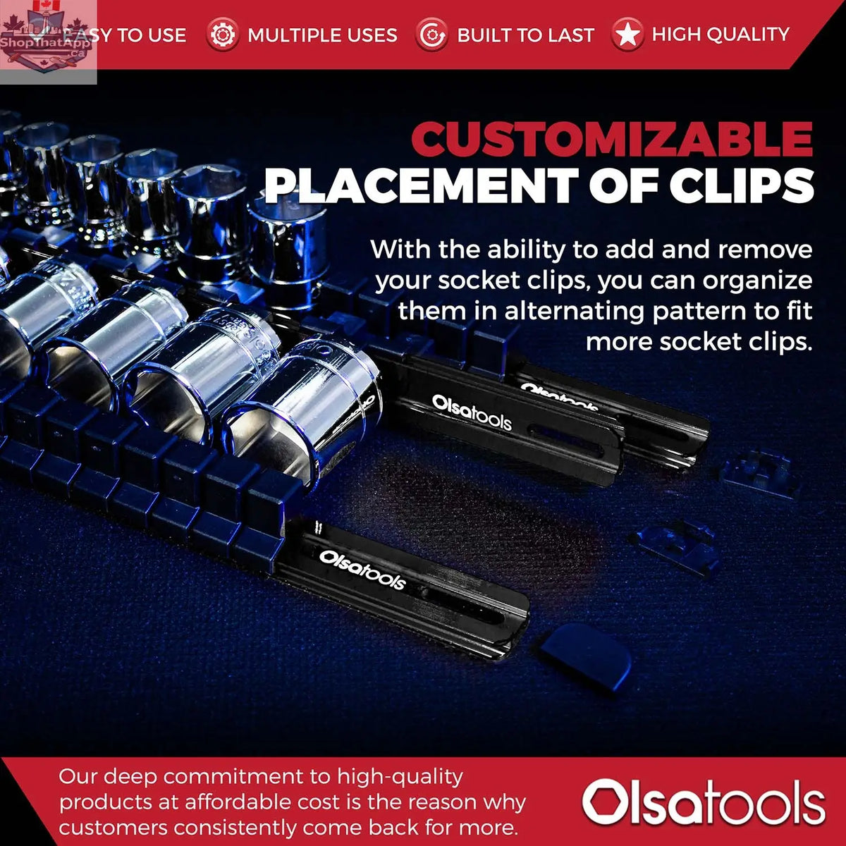 Aluminum Socket Organizer Rails with Locking End Caps - Shopthatapp.ca