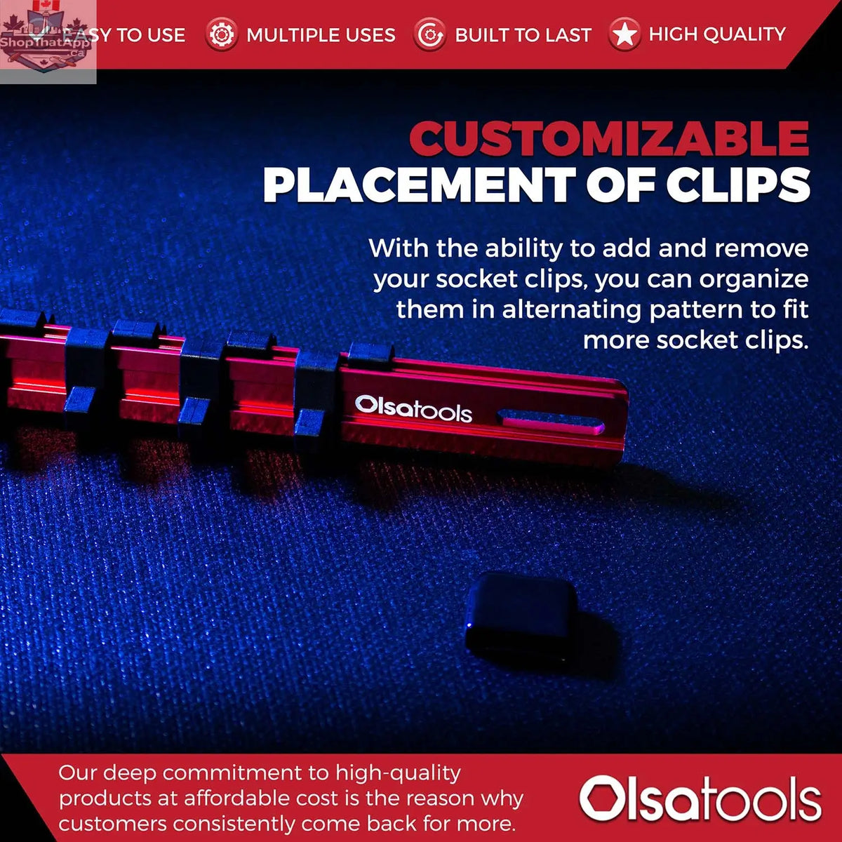 Aluminum Socket Organizer Rails With Rubber End Caps for 10 mm Socket Set - Shopthatapp.ca