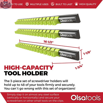 Magnetic Screwdriver Organizer - Efficient Magnetic Screwdriver Holder for Easy Tool Access - Shopthatapp.ca