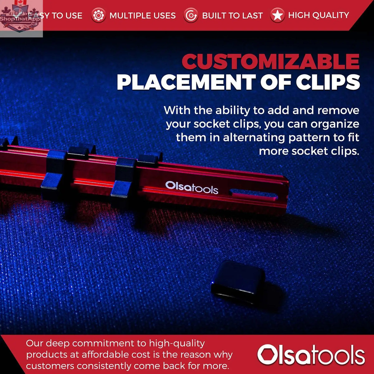 Aluminum Socket Organizer Rails With Rubber End Caps for 10 mm Socket Set - Shopthatapp.ca