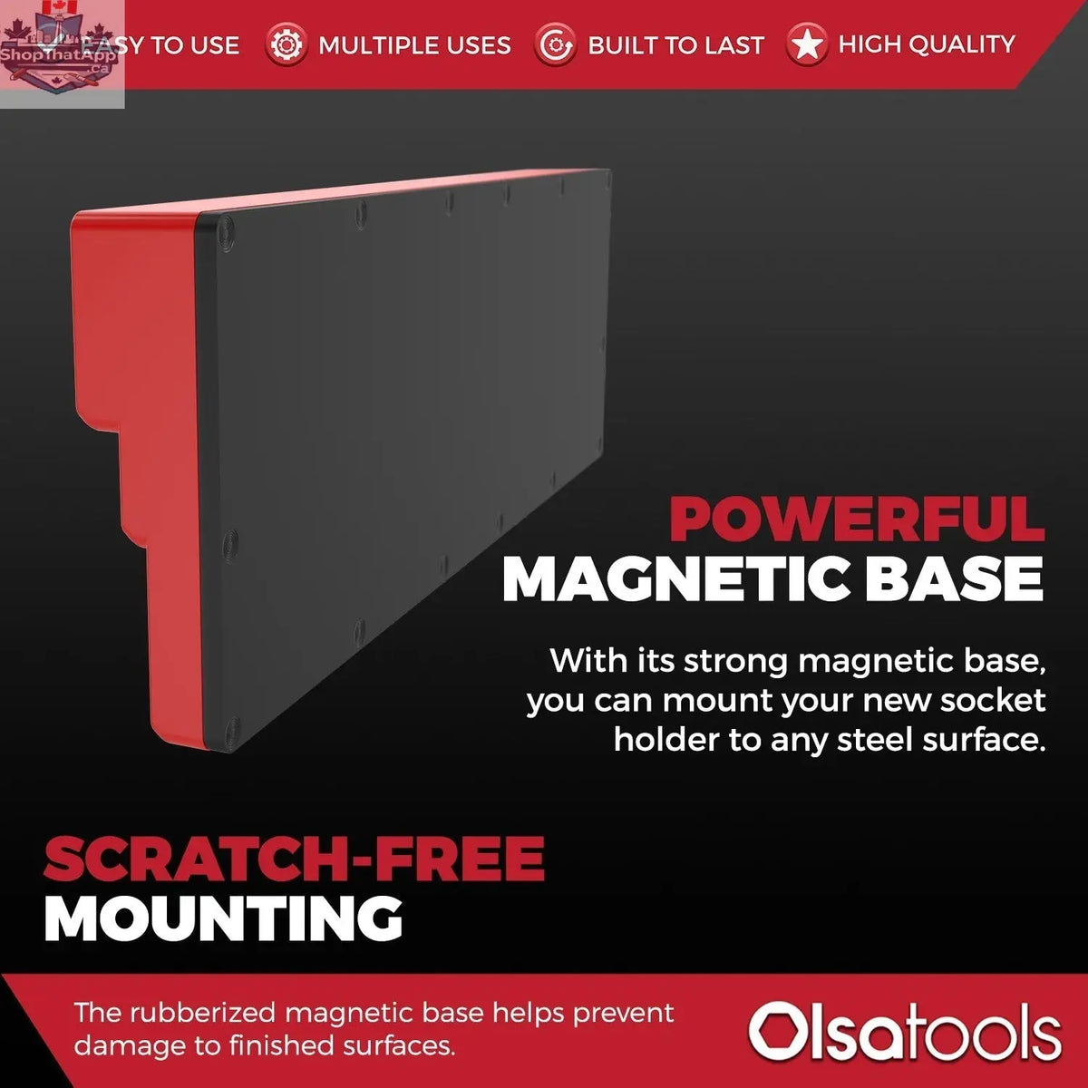 3-Row Magnetic Socket Holder - Shopthatapp.ca