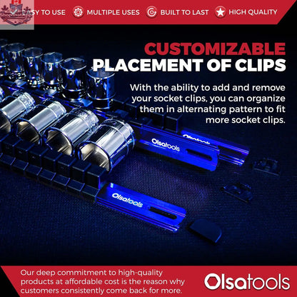 Aluminum Socket Organizer Rails with Locking End Caps - Shopthatapp.ca