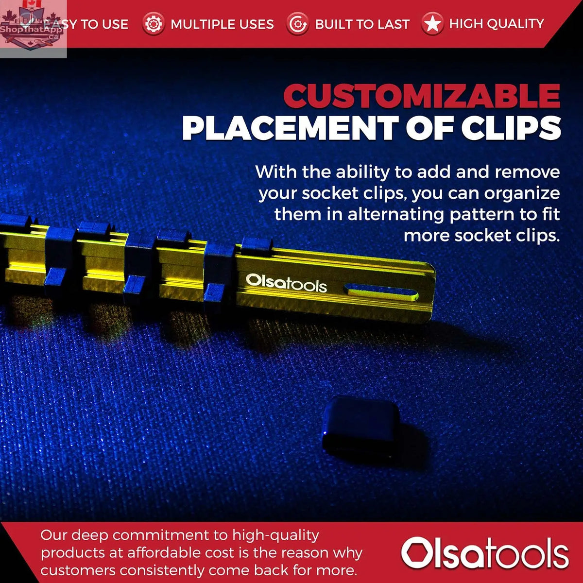 Aluminum Socket Organizer Rails With Rubber End Caps for 10 mm Socket Set - Shopthatapp.ca