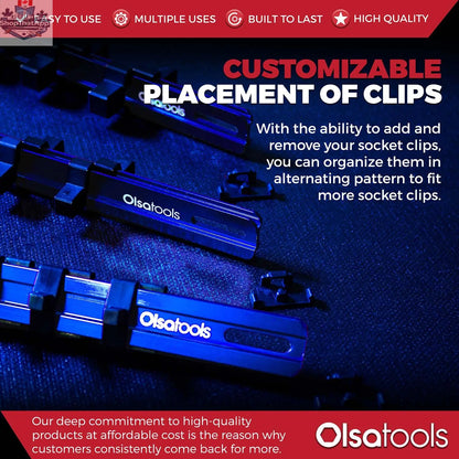 Aluminum Socket Organizer Rails with Locking End Caps - Shopthatapp.ca