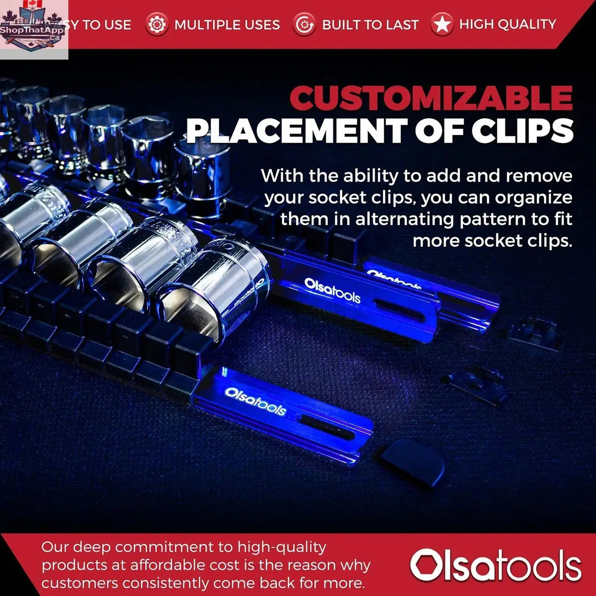 Aluminum Socket Organizer Rails with Locking End Caps - Shopthatapp.ca