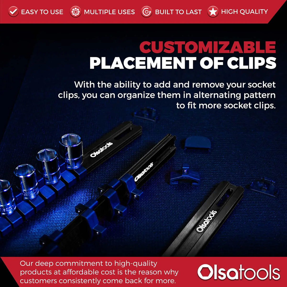Aluminum Socket Organizer Rails with Locking End Caps - Shopthatapp.ca