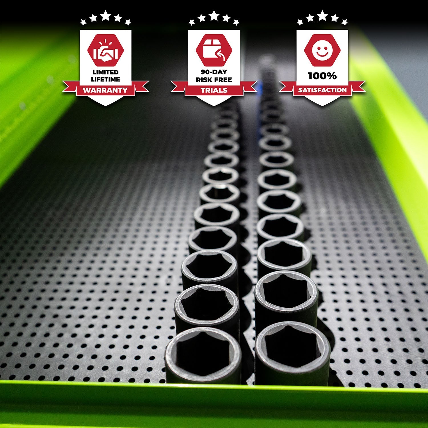 Toolgrid Aluminum Socket Rails for Organized Tool Storage