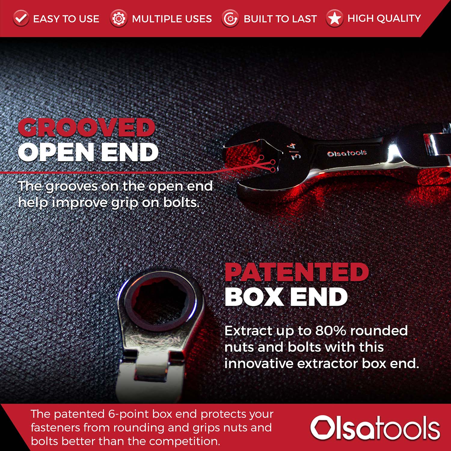 120 Tooth Ratcheting Wrench Set - Stubby Design for Maximum Torque and Accessibility