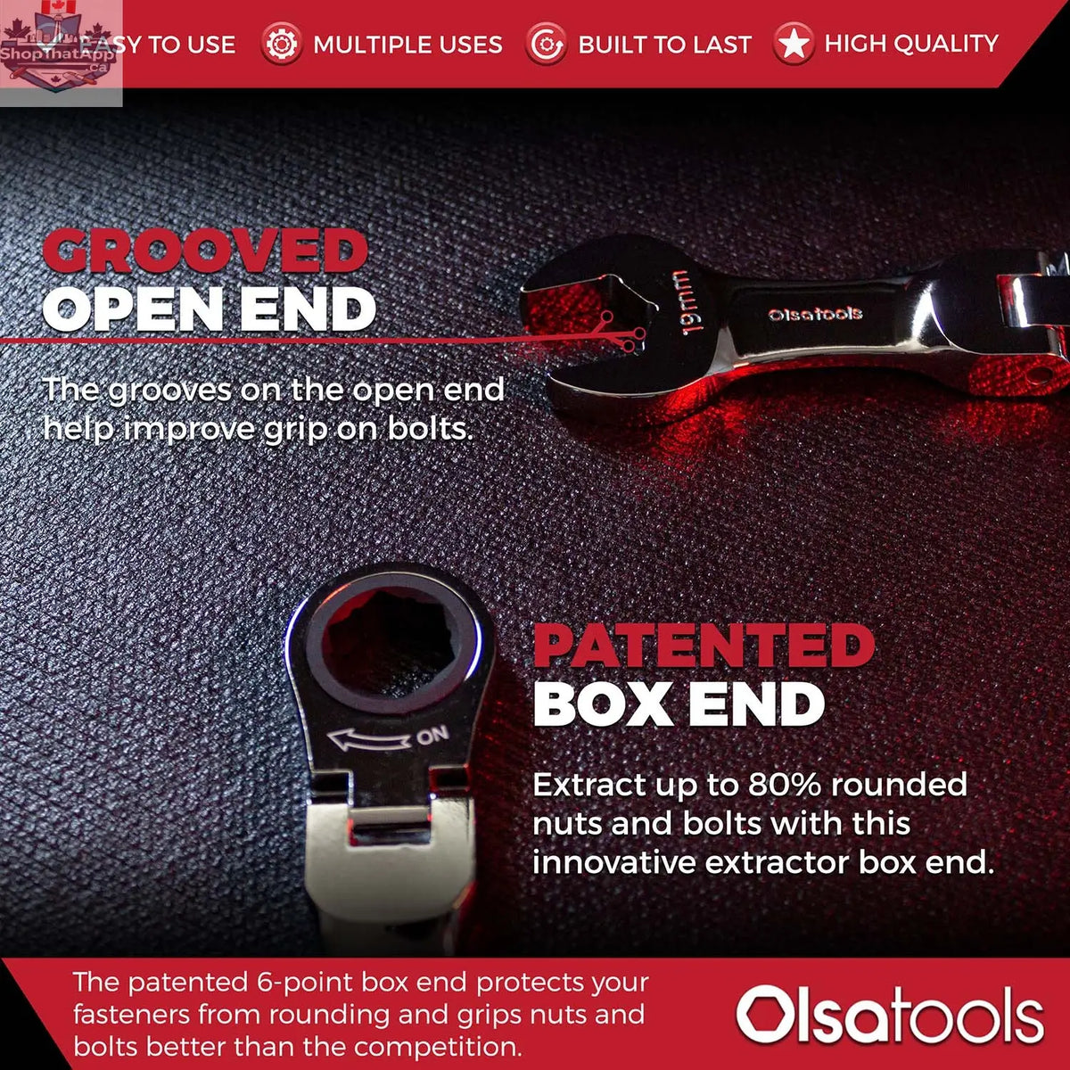 120 Tooth Ratcheting Wrench Set - Stubby Design for Maximum Torque and Accessibility - Shopthatapp.ca