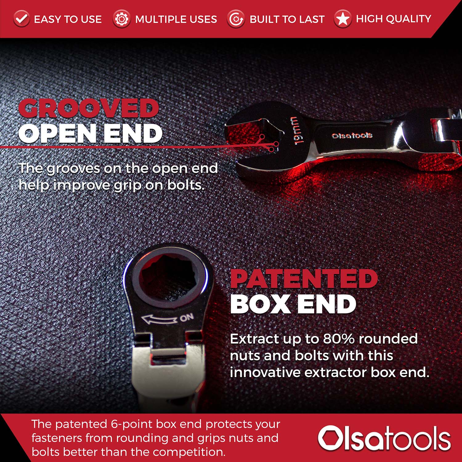 120 Tooth Ratcheting Wrench Set - Stubby Design for Maximum Torque and Accessibility