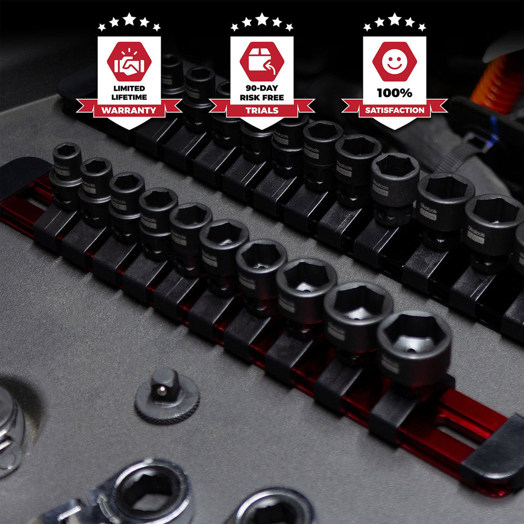 Stubby Impact Socket Sets with Magnetic Socket Inserts
